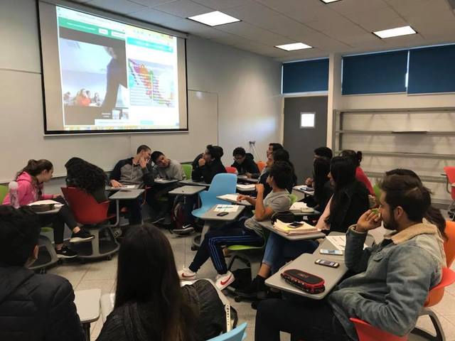 Class with the french students