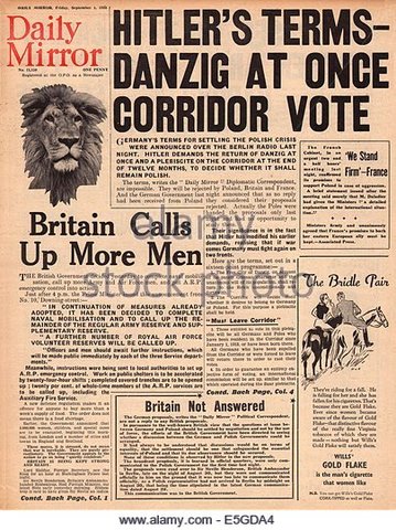 Hitler demands Danzig