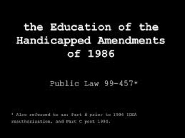 1986 Education of the handicapped act(ADA)