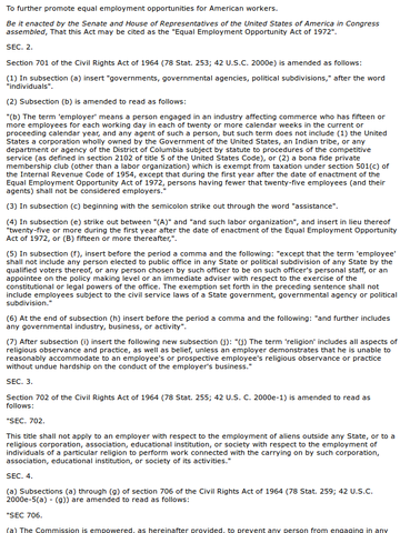 Equal Educational Opportunities Act Passes