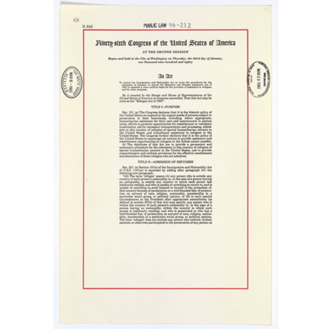 Refugee Act of 1980