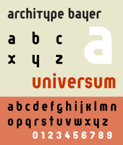 Font Architype Bayer