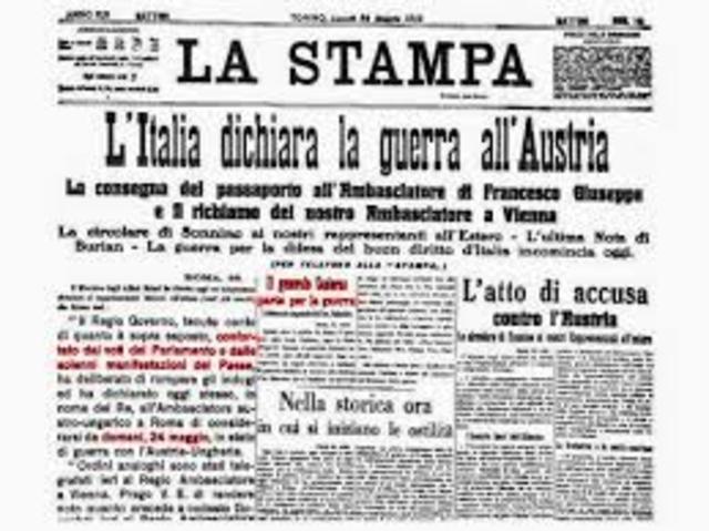 L'italia entra in guerra