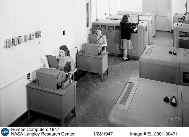 1935: The Langley Memorial Aeronautical Laboratory establishes first female computing pool