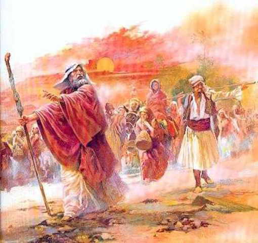 Ebrei nella terra di Canaan, guidati da Abramo