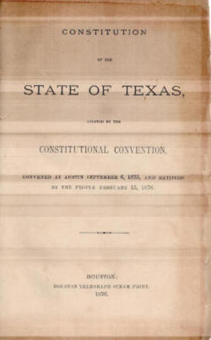 CONSTITUTION OF 1876