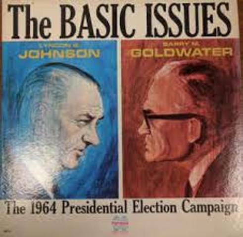 Lyndon B Johnson defeats Barry Goldwater