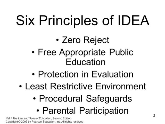 2006- Individuals with Disabilities Education Act