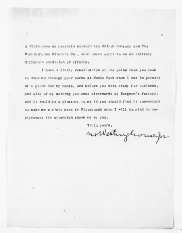 Westinghouse's Letter