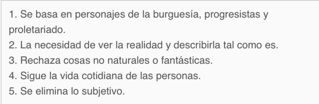 Características del Realismo