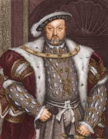 King Henry VIII institutes the Anglican faith
