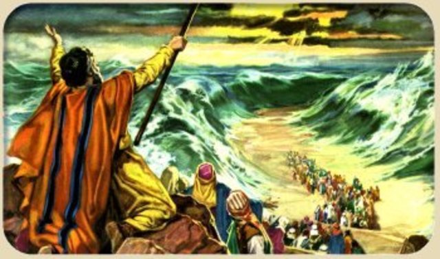 Liberazione dall'Egitto; gli Ebrei fuggono.