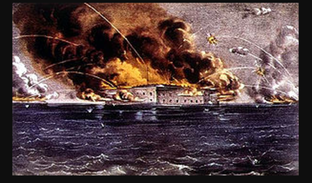 The battle of Fort Sumter