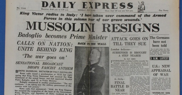 Mussolini Resigns