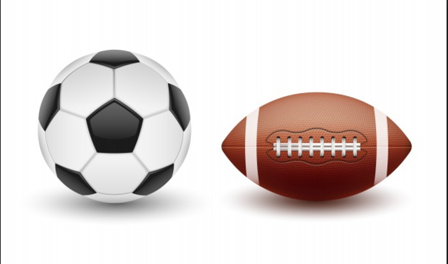 Football practice and Soccer practice