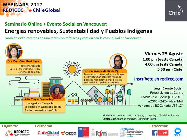 8vo Webinar REDICEC-Chile Global: Energias renovables, sustentabilidad y pueblos indígenas