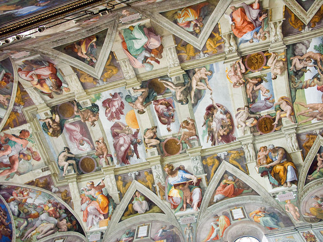 Michelangelo finishes painting the ceiling of the Sistine Chapel