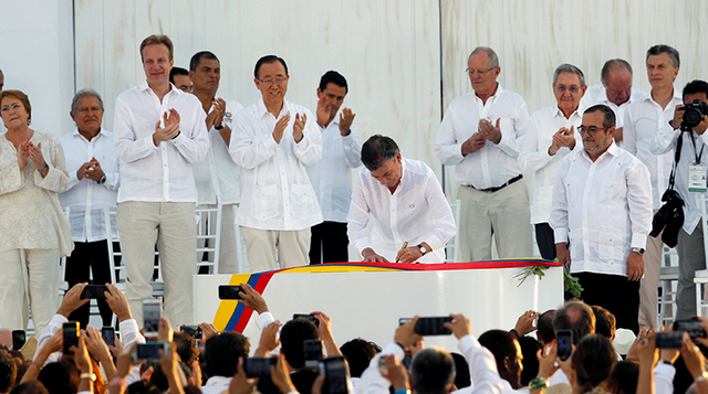 La firma  de la paz