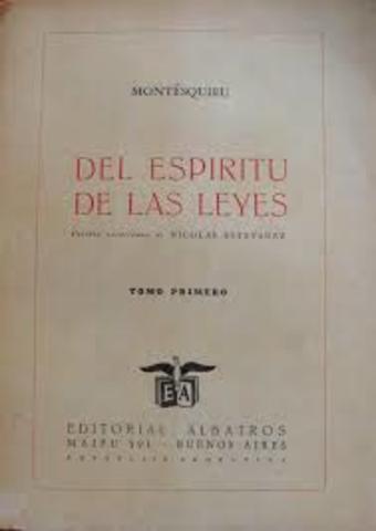 Montesquieu; "El espíritu de las leyes"