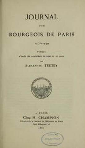 Creación de Journal d'un bourgeois de Paris - Primer periódico