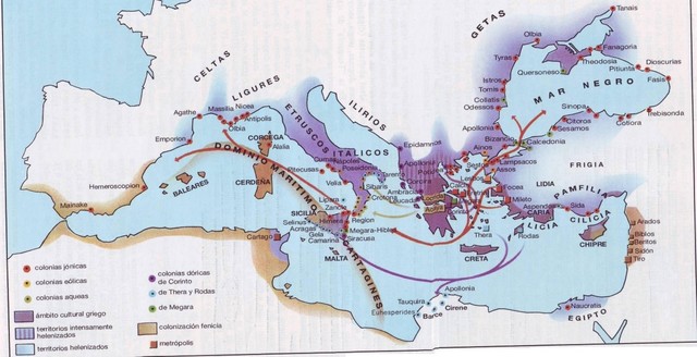 Empieza la colonización griega de occidente