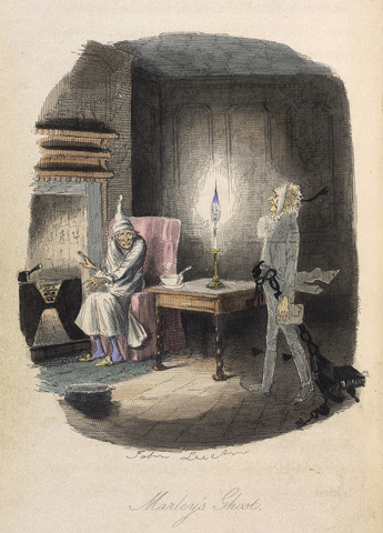 Jacob Marley visits Scrooge