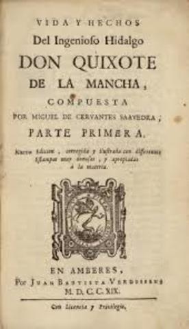 Miguel de Cervantes Publishes the First Part of Don Quixote