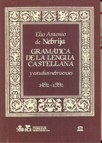 GRAMÁTICA DE LA LENGUA CASTELLANA