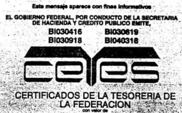 Se crean los CETES, y el mercado de bonos