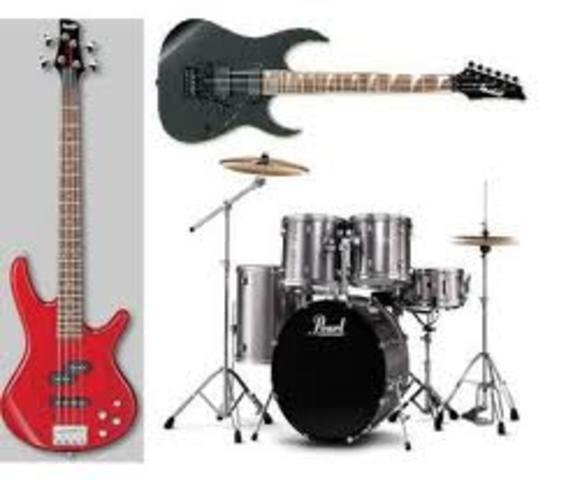 We bought instruments for the band