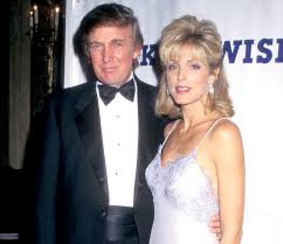 Second wife Marla Maples