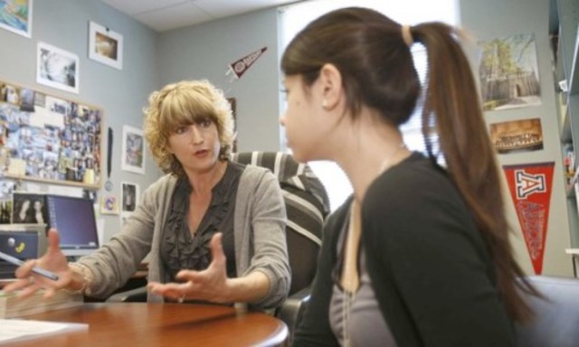 La reunion con mi consejera para escoger las universidades