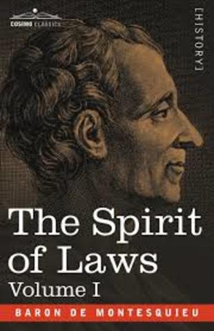 Montesquieu publishes the Spirit of Laws