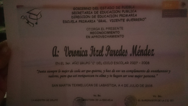 Reconocimiento en aprovechamiento