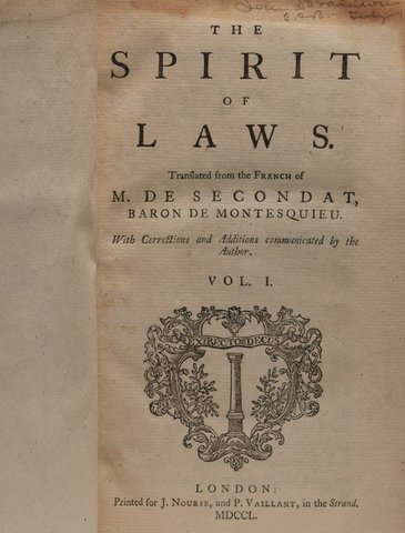 The Spirit Of Laws Was Published