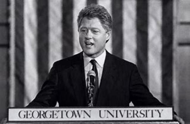 Bill announces that he is running for president