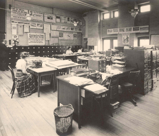 Before stacks were installed, levels 6 & 7 were used by the War Records Dept.