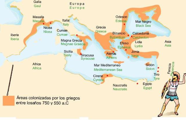 Comienza la colonización griega de Occidente