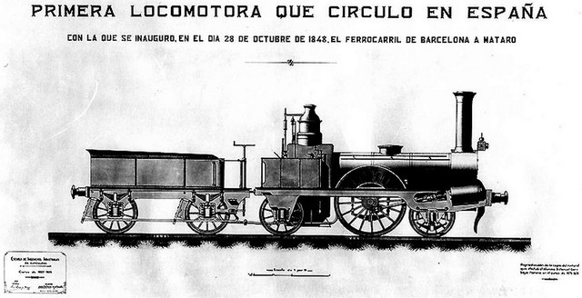 Primera línea de ferrocarril en España