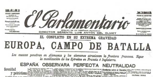 NEUTRALIDAD ESPAÑOLA