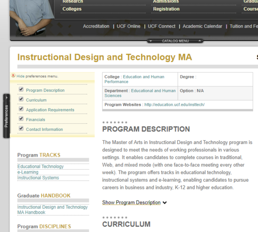 Started Instructional Desgin MA