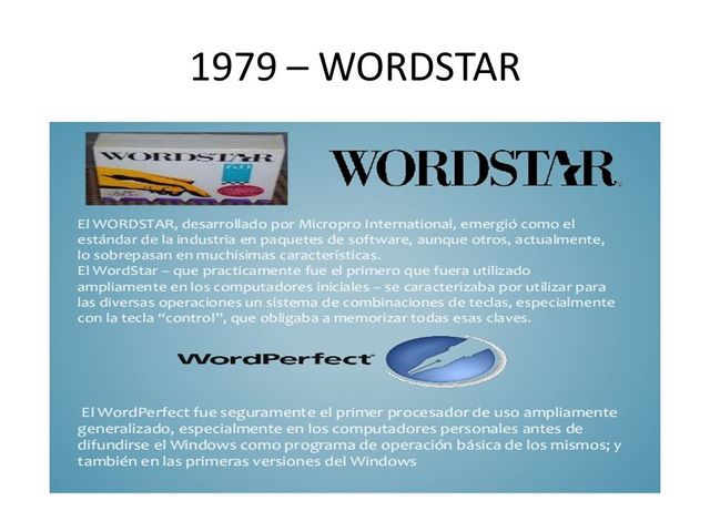 WordStar Primer Software exitoso