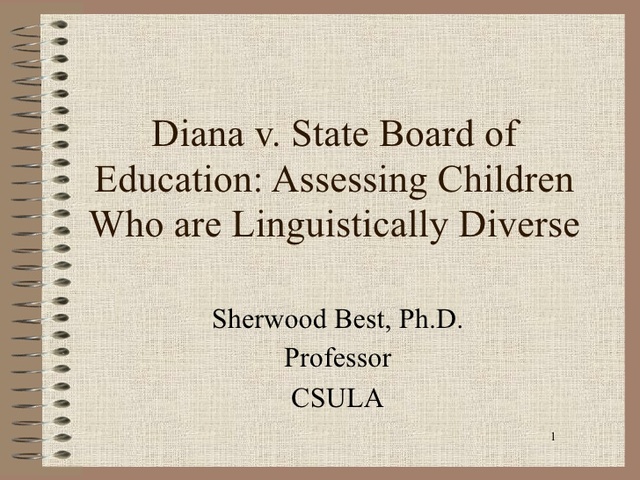Diana v. State Board of Education of California
