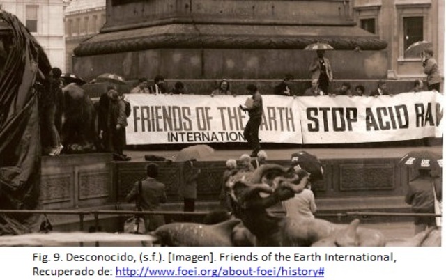 Se establece la organización Friends of the Earth, deribada del desacuerdo con las centrales de energía nuclear (Escobar, 2007).