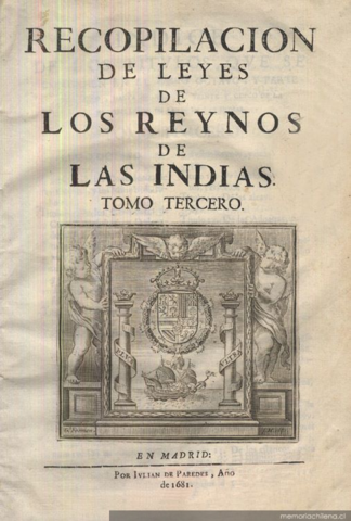 “Recopilación de Leyes de los Reinos de las Indias“
