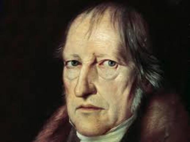 Georg Wilhelm Friedrich Hegel 27 de agosto de 1770–Berlín, 14 de noviembre de 1831)
