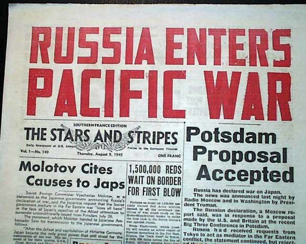 Russia Declares War On Japan