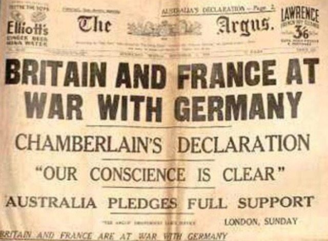 Britain and France Declare War on Germany