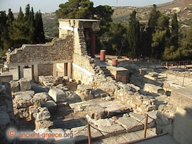 Destruction of Knossos palace on Crete