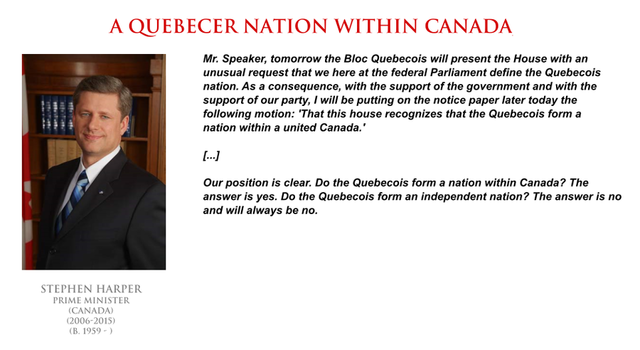 Recognition of Quebecois nation 2006